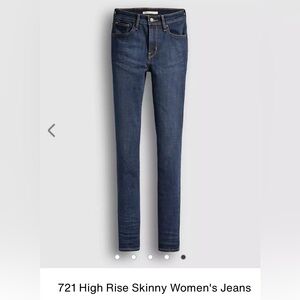 Levi's 721 Skinny Jeans, 27 Waist, 30 Leg